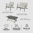 thumbnail image 2 of Letright Industrial 270131 Four Seasons Novara Steel Folding Patio Set - 4 Piece, 2 of 8