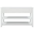 thumbnail image 3 of Bellemave Retro Design Console Table with 3 Drawers and 2 Open Shelves,Solid Wood Sofa Table with Pine Solid Wood Frame and Legs for Entryway,Hallway,Living Room(Antique White), 3 of 17