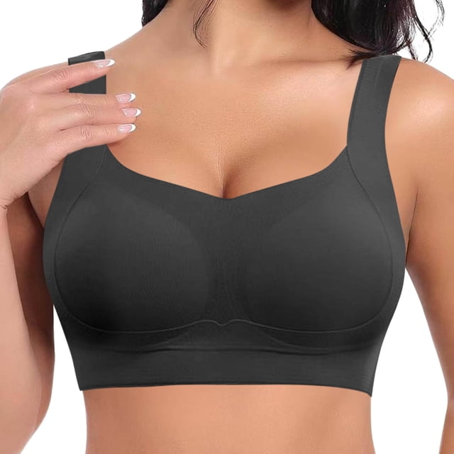 Brasier Tela de Mantequilla Sujetador Deportivo sin Costuras Elástico para Mujer, Ajustable, Holgado y Cómodo, con Espalda Descubierta. Grande