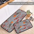 thumbnail image 5 of 2-Piece Kitchen Rugs Set Non-Slip Mats Carpet Floor for Kitchen, Bathroom (19.7"x27.6" & 19.7"x47.2") Red Berries and Robin Birds, 5 of 7