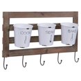 thumbnail image 1 of Danya B FHB2605 Rustic Hanging Utensil Caddy with Hooks & Removable Tin Buckets, 1 of 1