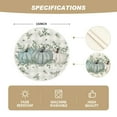 thumbnail image 3 of Smile Pumpkins Eucalyptus Leaves Round Fall Placemats Set of 4, 15 Inch Seasonal Autumn Round Table Mats for Dining Decoration, 3 of 6