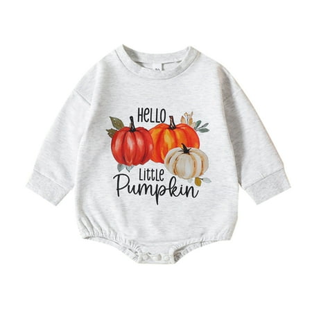 

Baby Clothes Boy Preemie Baby Girl Clothes Halloween Print Pumpkin Pattern Creeper Monogram Pajamas White Clothes