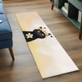 thumbnail image 4 of Cute Black Cat Washable Runner Rugs 2'x6', Yellow Flower Bee Country Style Fields Low Pile Throw Entryway Rug Non-Slip Sturdy Edge Binding Carpet for Indoor Bedside Entrance Bedside, 4 of 9