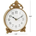 thumbnail image 3 of DecMode 9" Gold Metal Scroll Antique Style Clock, 3 of 11