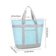 thumbnail image 3 of JHyouerji Insulated Lunch Bag,21×17×8 Inch Light Blue Large Capacity Oxford Cloth Cooler,Reusable Waterproof Lunch Box for Men Women Teens School Picnic Travel Work, 3 of 6