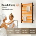 thumbnail image 2 of SIOYIE Towel Warmer Bathroom Wall Mounted 6 Bars Electric Towel Drying, 150 W 500 × 800 MM Heated Towel Rack with Intelligent Touch Screen Timer And Temperature Control Black Right, 2 of 6