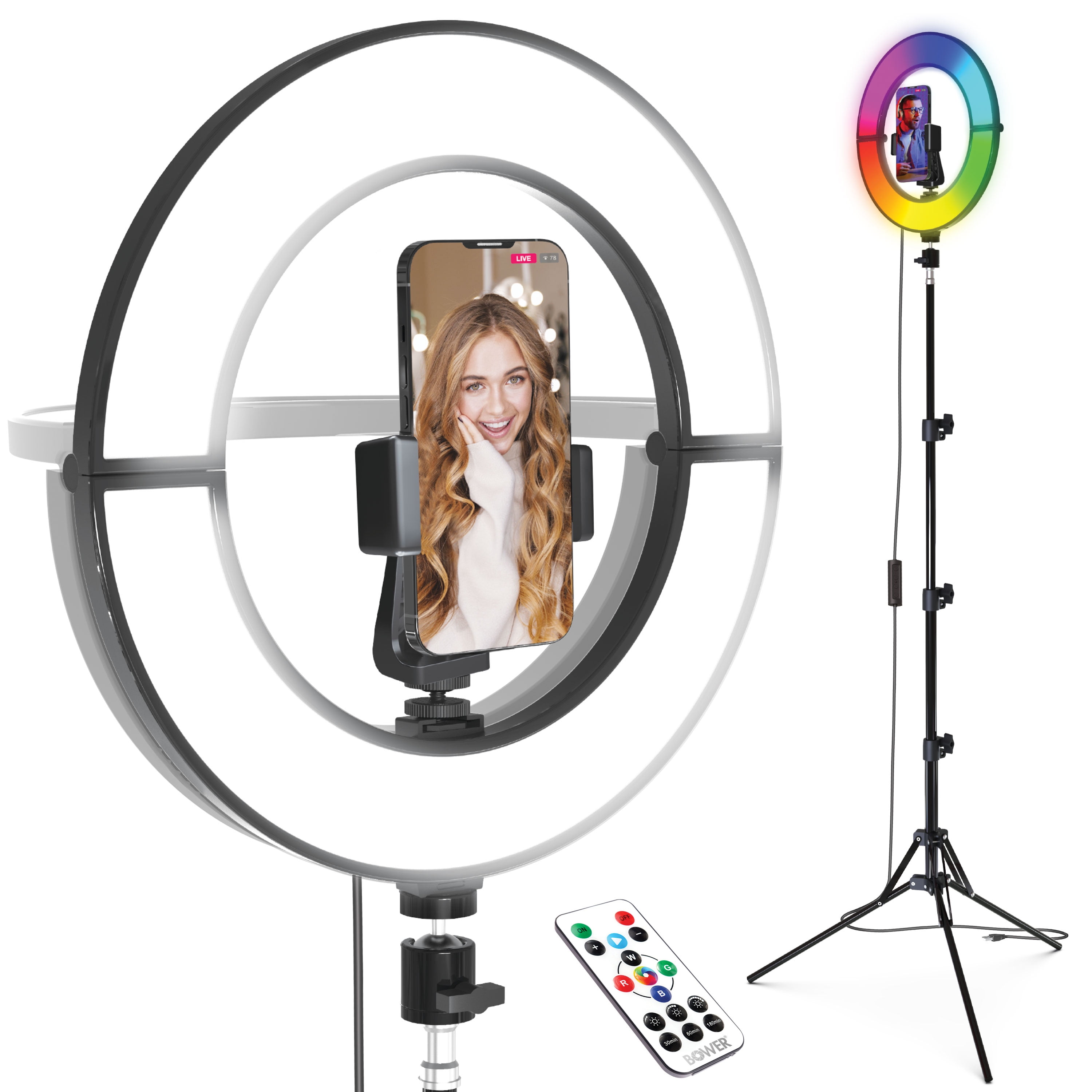 10'' Ring Light with 50'' Extendable Tripod Stand, Sensyne LED