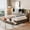 Gray, variant on Full Size Wood Daybed with Charging Station, Multi-Functional Sofa Bed Frame with 3 Storage Drawers and Built-in Bookshelf, Space-Saving for Living Room, Walnut