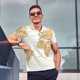 thumbnail image 4 of Fotbe World Map 1 Camiseta Polo de Golf para Hombre con Estampado – Camisa Deportiva Transpirable con Cuello Abotonado-Small, 4 of 6