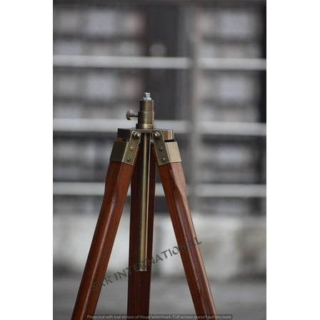 Nautical Tripod Floor Lamp Stand Wood Chrome Lamp Home And Decor Floor Lamp Gift