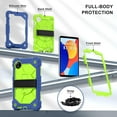 thumbnail image 3 of FIEWESEY Case for Xiaomi Redmi Pad SE 8.7 Case with Shoulder Strap & Stand Shockproof Protective Case for Xiaomi Redmi Pad SE 8.7" 4G 2024 Released (Navy Blue/Green), 3 of 7
