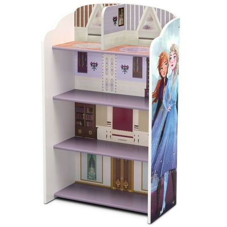 Disney Frozen II Wooden Playhouse 4-Shelf Bookcase for Kids by Delta Children, Greenguard Gold Certified