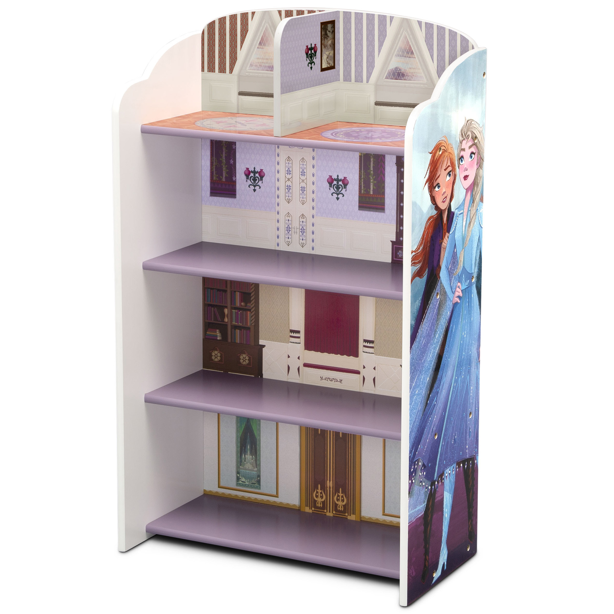 Disney Frozen II Wooden Playhouse 4-Shelf Bookcase for Kids by Delta Children, Greenguard Gold Certified - image 4 of 11