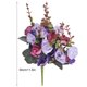 thumbnail image 5 of Bewildely Ramo de rosas artificiales de 21 cabezas, decoración de tela de simulación, flor de boda para el hogar, 2 uds. Flores artificiales violeta, 5 of 6