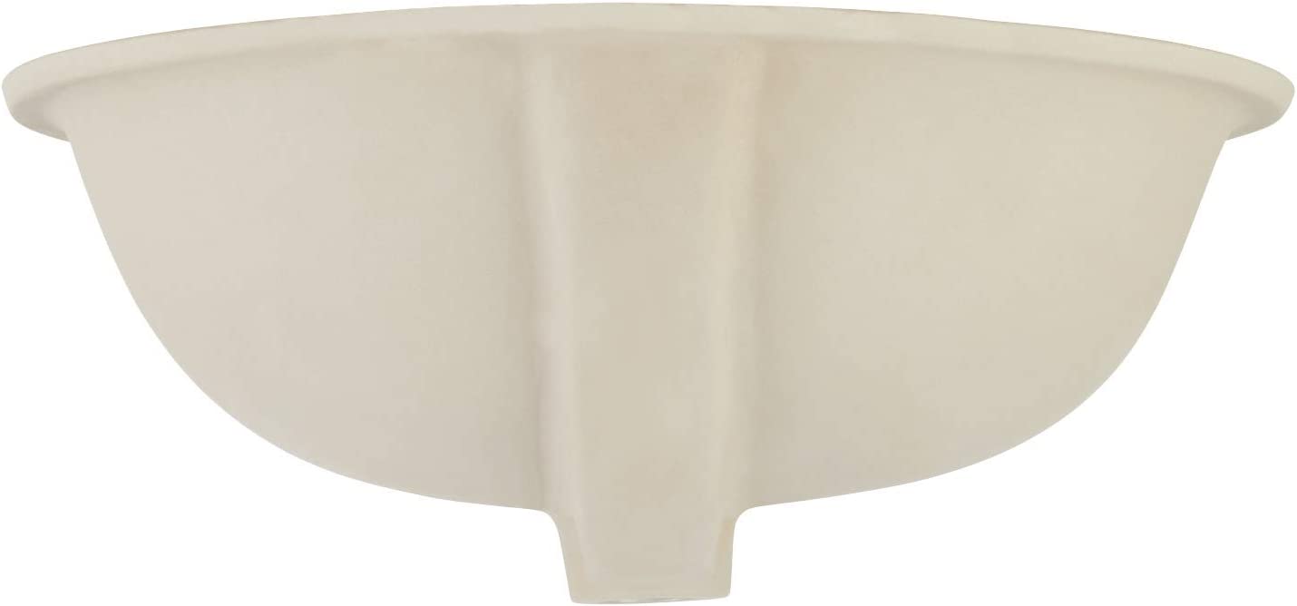Open Box Signature Hardware 447970 Mangrove 17" Oval Undermount Bathroom Sink, White