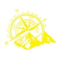 thumbnail image 3 of Walbest 18.90" x 13.39" Mountain Compass Stickers Decal for Car Hood Auto Compass Graphics Stickers for SUV Off-Road Vehicles Car Body Side Door Trunk Universal Waterproof Vinyl Car Stickers (Yellow), 3 of 7