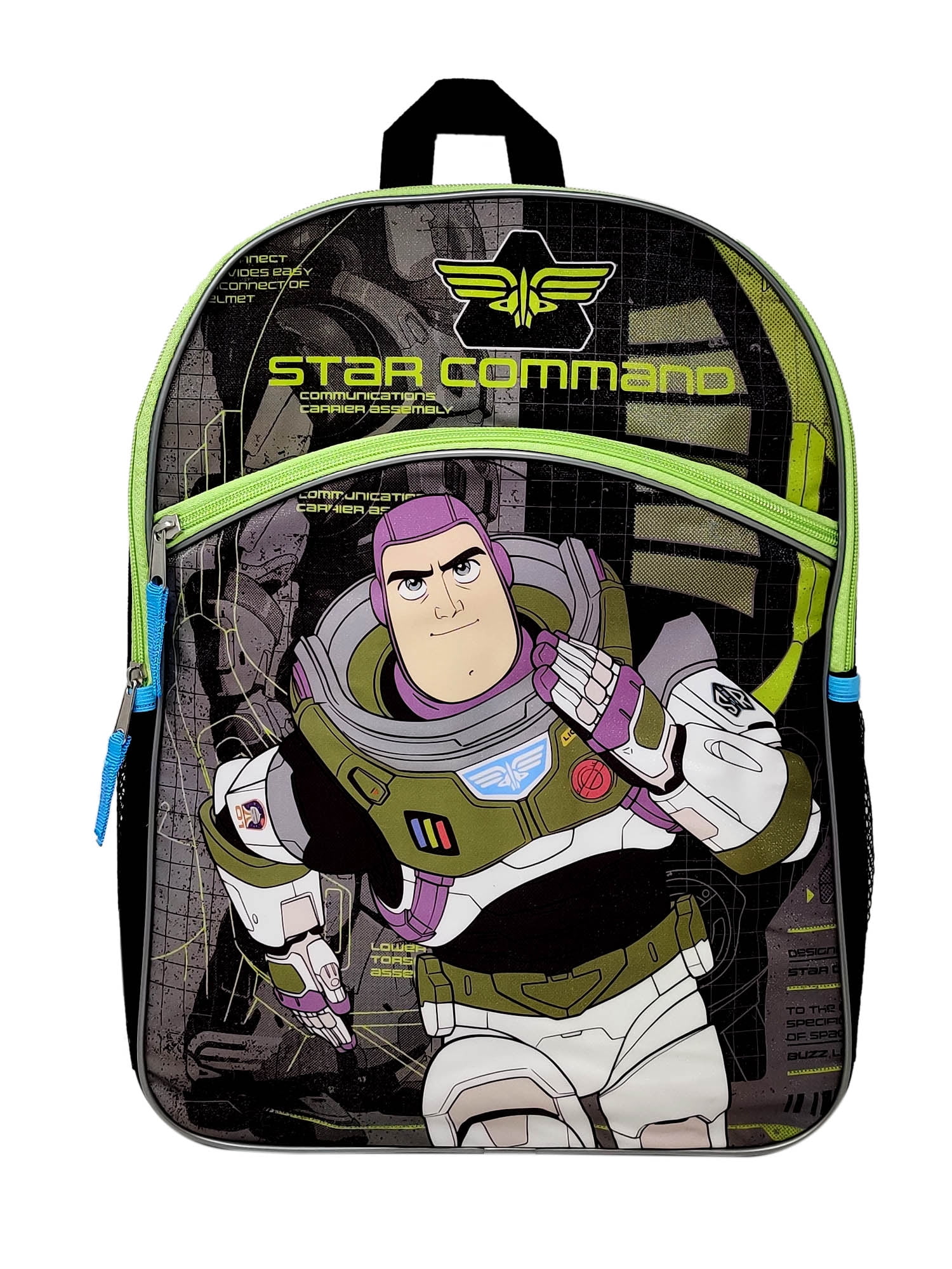 Disney Buzz Lightyear 16' Backpack Star Command Astronaut w/ Front Pocket