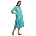 thumbnail image 3 of Moomaya Printed WoMen's Round Neck Nursing Sleepwear Cotton Nightdress, 3 of 6