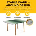 thumbnail image 4 of Green Grey Ombre Table Cloths for 3 Foot Rectangle Tables, Farmhouse Gradient Minimalist Patio Waterproof Elastic Fitted Tablecloths, Washable Rectangular Table Cover for Camping, 4 of 8