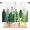 Green Pine Tree, variant on Christmas Tree Forest Kitchen Curtains 27.5W x 39L Inch Xmas Winter Pine Fir Holiday Seasonal Green Rod Pocket Short Small Window Treatment Drapes Decor 2 Panels