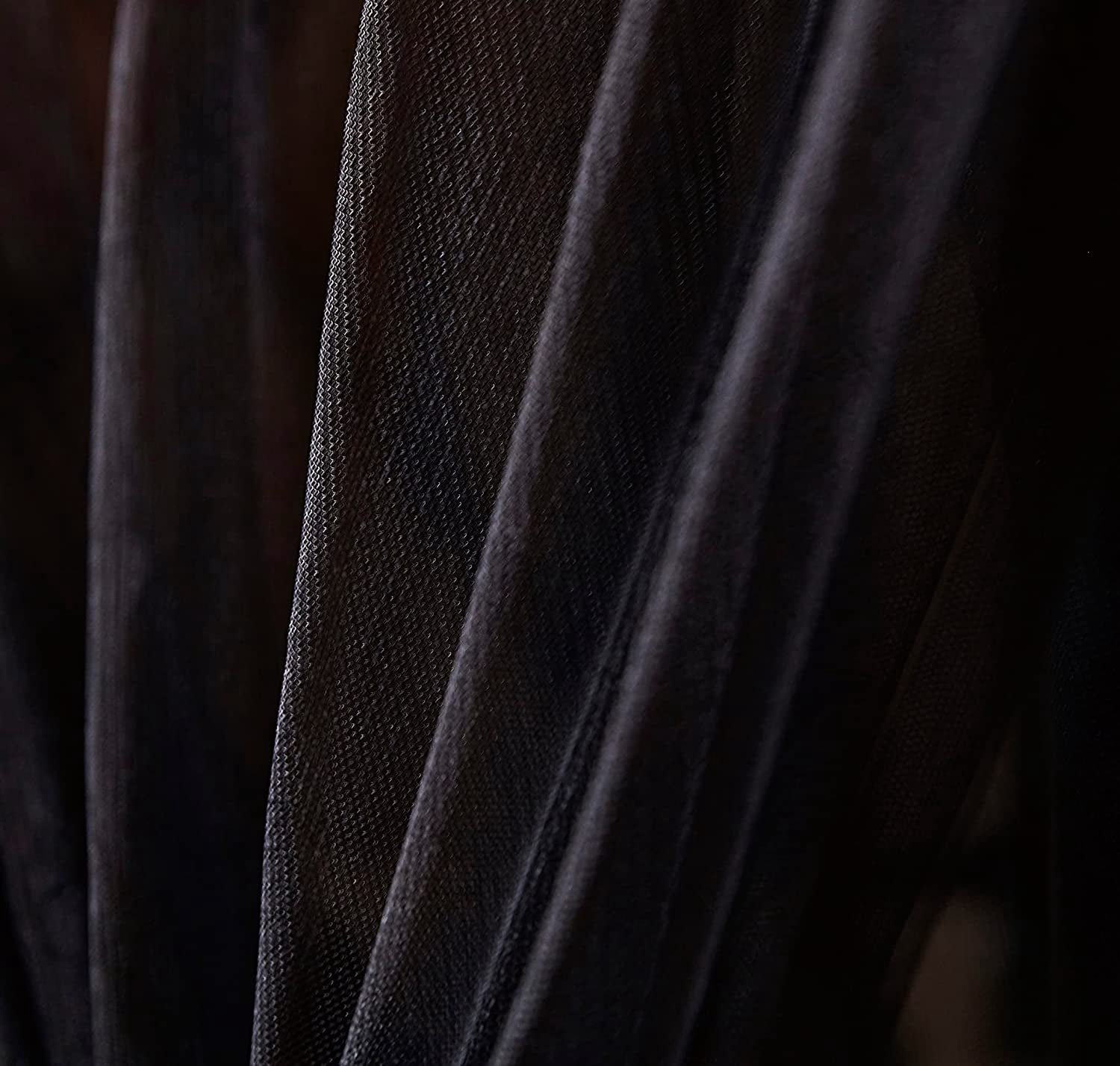 CAILDANL Bed Canopy,Canopy Bed Curtains Bed Drapes for Full Queen King Size Bed,Mosquito Net Bed Curtains for Patio Indoor Outdoor Net,Black Bed Canopy Curtains for Gothic