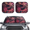 thumbnail image 2 of Balery 2 Piece Romantic Heart Guitar Car Windshield Sun Shade|Foldable Front Windshield Shade for Car Front Window for Most Sedans SUV Truck-Medium, 2 of 7