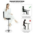 thumbnail image 6 of Bar Stool, Comfortable Swivel Adjustable PU Leather Bar Chair with Backrest, Soft Cushioned Seat, Footrest, Sturdy Metal Frame, Barstools for Kitchen, Pub, Black, 6 of 8