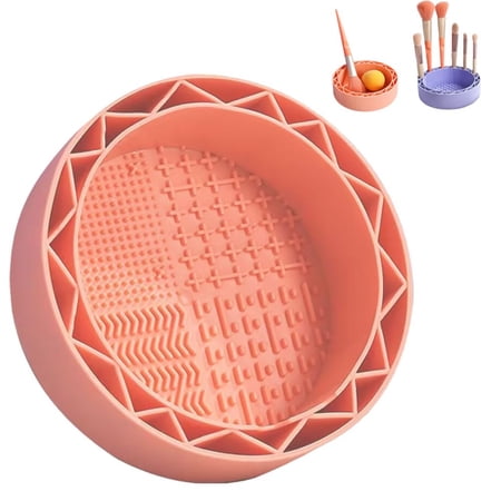 3 in-1 Makeup Brush Cleaner Sillicon Brushes Cleaning Mat Brush Holder Bowl Prtable Cleaning Tool