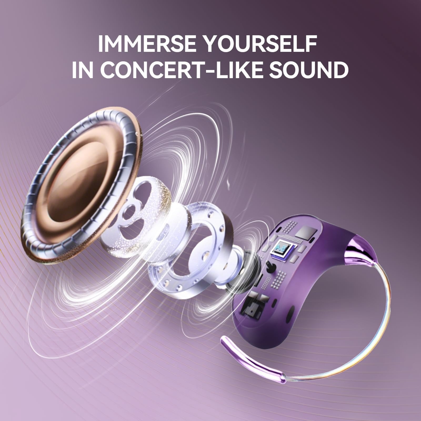 Wireless Bluetooth Open Ear Headphones Air Conduction Earbuds That Don't go in Your Ear with Over-Ear Hooks Running Headphones Over Open Ear Earbuds