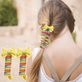 thumbnail image 3 of Fiudx Anillos para El Cabello con Lazo, Lindas Gomas para El Cabello, Suaves con Diseño Elástico, Ajustables para Un Peinado Fácil, Perfectos para Mañanas Ocupadas, Ideales para Niñas, Vienen En Dos, 3 of 4
