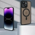 thumbnail image 4 of Compatible with iPhone 15 Plus Magnetic Frosted Case with Camera Lens Film Compatible with MagSafe Wireless Charging Case Men Women Translucent Matte Shockproof Phone Cover, Black, 4 of 14