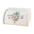 thumbnail image 2 of Rolltop Bread Box Farmhouse Large Capacity Organization Iron Bread Box Bread Bin Holder for Bakery Pantry Farmhouse Cookies Planter, 2 of 8