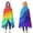 Rainbow Tie Dye, variant on Wearable Blanket,Colorful Galaxy Pattern Hooded Wearable Flannel Blanket for Adults & Teens,Winter Poncho Shawl Wrap Cape Cozy Anti-Pill,50"x60"