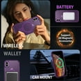 thumbnail image 2 of for iPhone Xs Max Case  with Ring Stand[Compatible with Magsafe], Full Body Protective Cover Slim Shockproof Kickstand Phone Case for Apple iPhone Xs Max 6.5", Deep Purple, 2 of 16