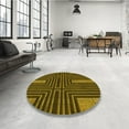 thumbnail image 4 of Ahgly Company Machine Washable Indoor Square Transitional Bakers Brown Area Rugs, 6' Square, 4 of 7