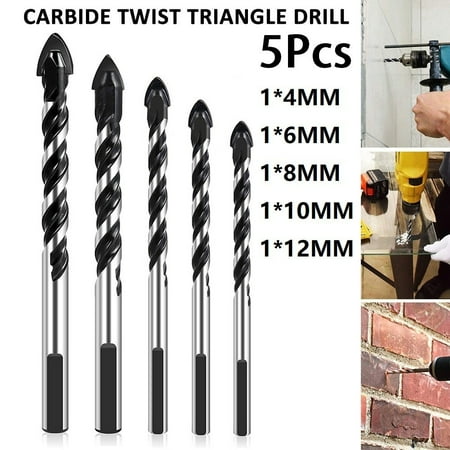 

5pcs Carbide Triangle Drill Bits Marble Drilling Glass Tile Ceramic Drill Bit