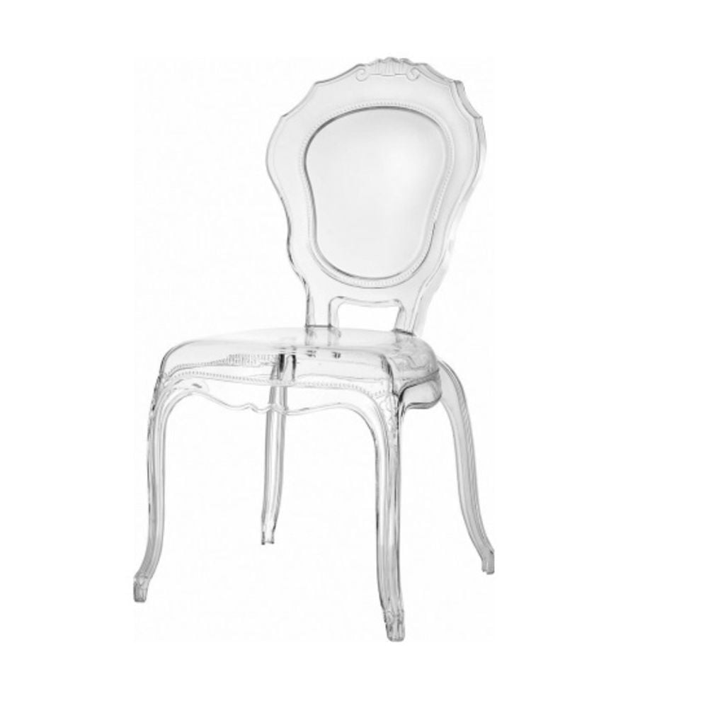 Heavenly Collection Clear Plastic Armless Chair for Dining Area