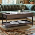 thumbnail image 4 of Caffoz Smith Classic Home Décor Style Storage Coffee Table with Smoky Oak, 4 of 10