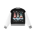 thumbnail image 7 of Staki Christmas Varsity Jacket Toddler Girls Hoodie Cotton Casual Christmas Graphic Sweatshirt Lightweight Outerwear(Black,13-14 Years), 7 of 7