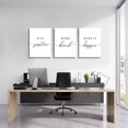 thumbnail image 2 of Framed Canvas Wall Art Positive Quote, Office Art, White Large Poster, Motivational Artwork Set of 3 Prints, Inspirational Poster Prints (G-3pcs,12x16inchx3pcs), 2 of 6