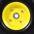 thumbnail image 2 of CQSXDA Heavy-Duty Flat free PU foam Tire and Wheel - 4.10/3.50-4", 10" Diameter, 5/8" Axle Bore Hole, 2.2" Offset Hub and Double Sealed Bearings for Hand Trucks Replacement, 2 of 9