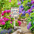 thumbnail image 6 of Eveokoki Welcome To My Garden Sign with Stake, Welcome Decoration Yard Art Decor, Indoor Outdoor Decorative Aluminum Lawn Ornament for Yard Pathway Patio Backyard, 6 of 6