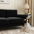 thumbnail image 5 of Canddidliike 93"W Extra-Deep Couch Sofa Furniture Mid Century Modern Velvet Upholstered Sofa Black, 5 of 6