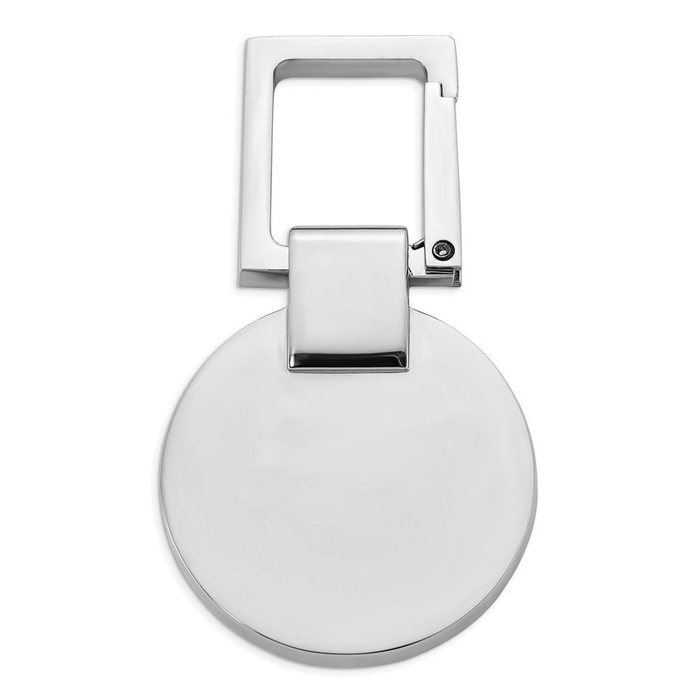 Silver-tone Clear Swarovski Crystal Stone Key Ring or Bag Tag QGM12333