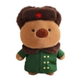 thumbnail image 1 of con abrigo sombrero capibara juguete suave coleccionable dibujos animados decoración del hogar muñeca capibara para marrón y S, 1 of 9