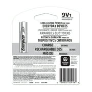 Energizer Recharge 9 Volt Battery (1 Pack), Rechargeable 9V Battery