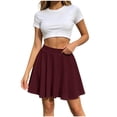 thumbnail image 5 of Tqcoqu Women's Skirt Basic Mini Skater Skirt 2026 Summer Skirts Stretchable High Waist A-Line Party Club Skirts, 5 of 8