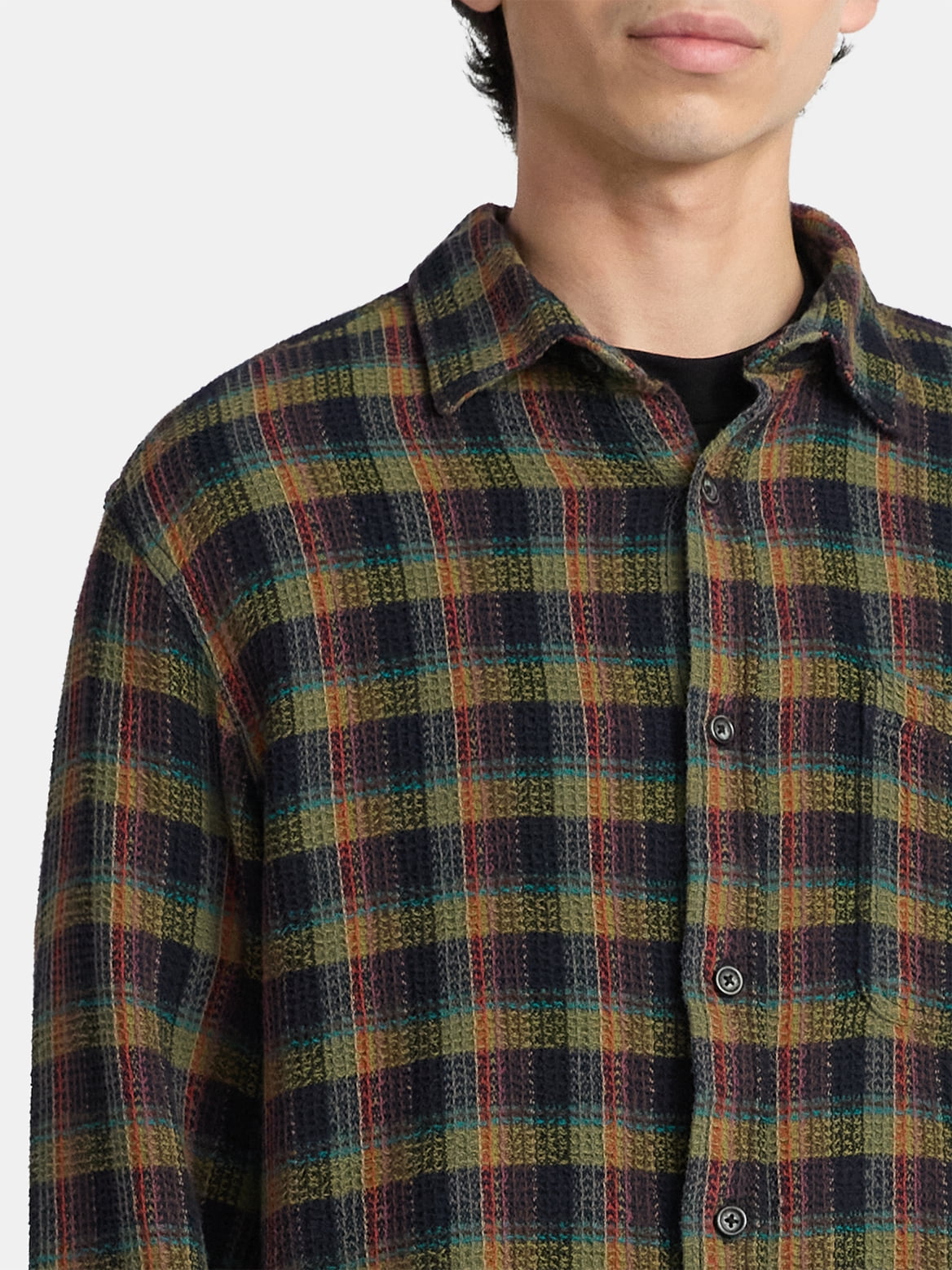 No Boundaries Men's & Big Men's Long Sleeve Textured Shirt , Sizes XS-5XL
