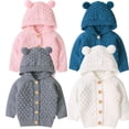 thumbnail image 4 of Opperiaya Unisex Baby Long-Sleeve Single Breasted Button Up Warm Coat with Hat, 4 of 5
